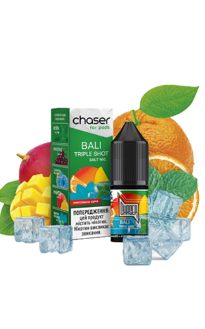 Солевая жидкость Chaser for Pod Bali Tripple Shot Salt (Чейзер Бали Трипл Шот), 10 мл, 6%/60мг