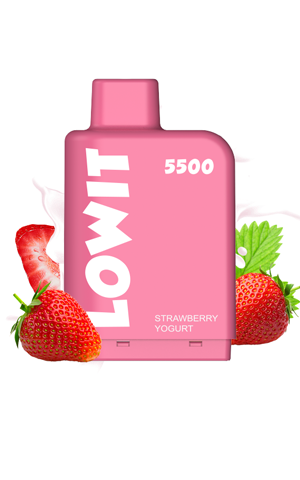 Заправленный картридж ELF BAR LOWIT 5500 Strawberry Yogurt