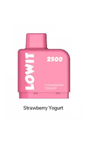 Заправленный картридж ELF BAR LOWIT 2500 Strawberry Yogurt (Клубничный Йогурт)