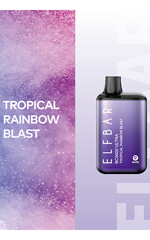 Elf Bar BC5000 Ultra Disposable Pod 5000 puffs [5%] Tropical Rainbow Blast - одноразовая перезаряжаемая ПОД система Эльф Бар Тропический Радужный Взрыв