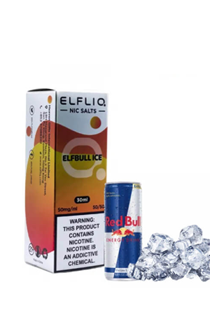 Солевая жидкость Elf Bar ELFLIQ Elfbull Ice (Эльф Бар Ред Булл Айс 30 мл, 5%/50мг)