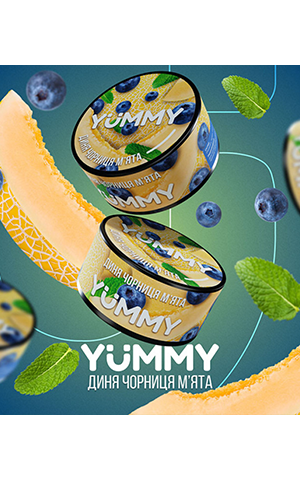 Табак для кальяна YUMMY Melon Mint Blueberry (Ямми Дыня Мята Черника ) 100 грамм