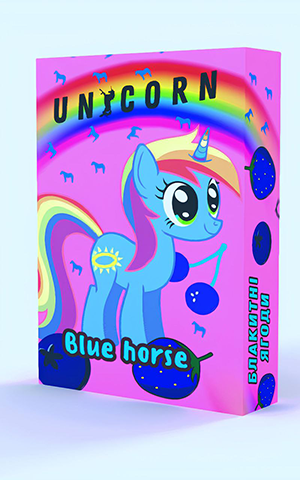 Unicorn blue horse