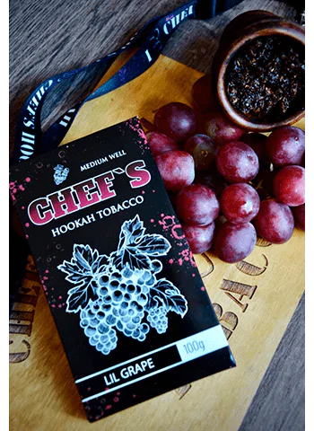 Табак для кальяна CHEF'S Lil Grape (Шеф Виноград) 100 грамм https://darkhydra.shop/wp-content/uploads/2021/04/tabak-chefs_logo-1.png