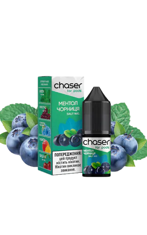 Солевая жидкость Chaser for Pod Blueberry Menthol (Чейзер Черника с Ментолом), 10 мл, 6%/60мг
