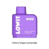 Заправленный картридж ELF BAR LOWIT 2500 Cherry Grape Lemonade (Лимонад с Вишней и Виноградом)