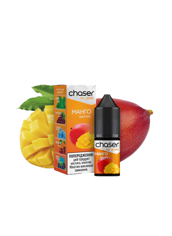 Солевая жидкость Chaser for Pod Mango (Чейзер Манго), 10 мл, 6%/60мг Солевая жидкость Chaser for Pod Mango (Чейзер Манго), 10 мл, 6%/60мг
