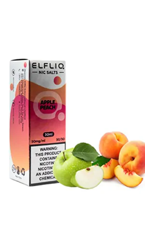 Солевая жидкость Elf Bar ELFLIQ Apple Peach (Эльф Бар Эльфлик Яблоко Персик) 30 мл, 5%/50мг