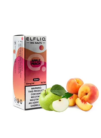 Солевая жидкость Elf Bar ELFLIQ Apple Peach (Эльф Бар Эльфлик Яблоко Персик) 30 мл, 5%/50мг