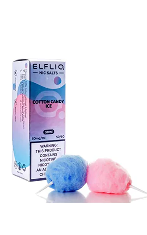 Солевая жидкость Elf Bar ELFLIQ Cotton Candy Ice (Эльф Бар Сладкая Вата со Льдом) 30 мл, 5%/50мг