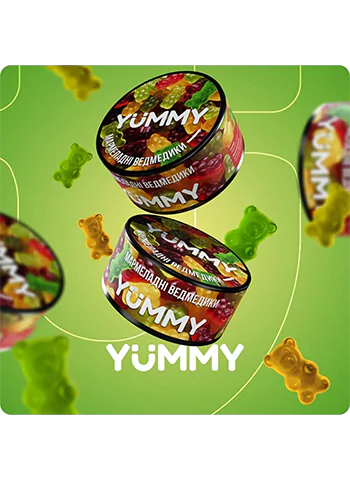 купить Табак для кальяна YUMMY Jelly Bears (Ямми Мармеладные Мишки) 100 грамм