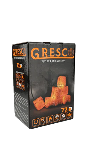 Уголь для кальяна GRESCO (Греско) 1кг 25*25