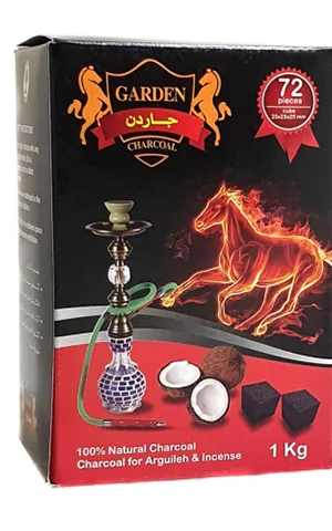 Уголь для кальяна Garden в коробке (Гарден) 25х25х25